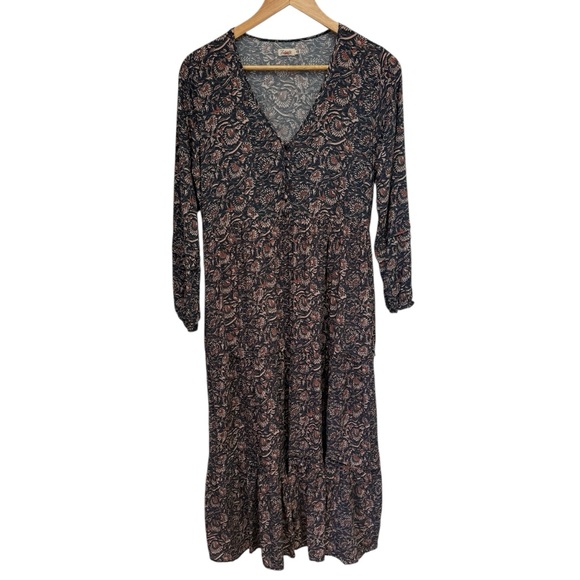 Faherty Floral Long Sleeve Dress | Size XS | Boho Cottagecore - Picture 4 of 9
